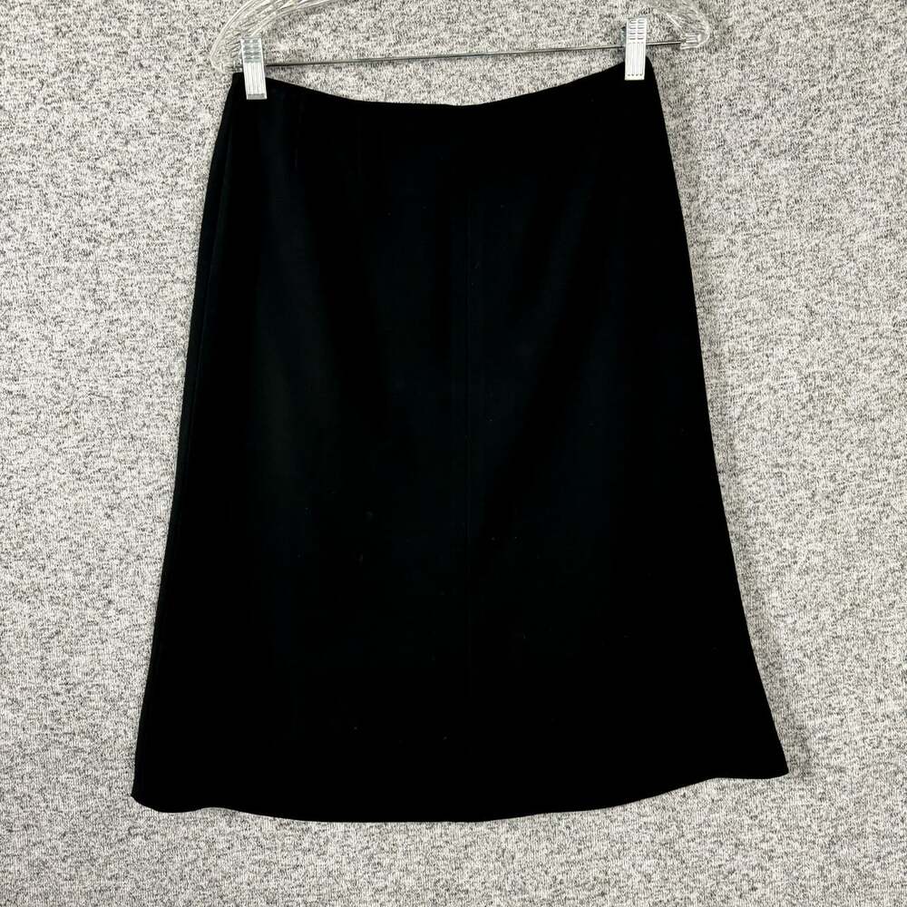 Max Mara Women's Size 6 Black Zip Up A-Line Lined Skirt